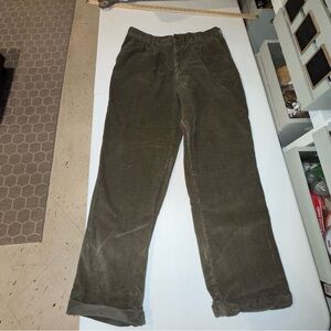 M Gordon Corduroy Pants Mens 38x34 Olive Green Relaxed Fit